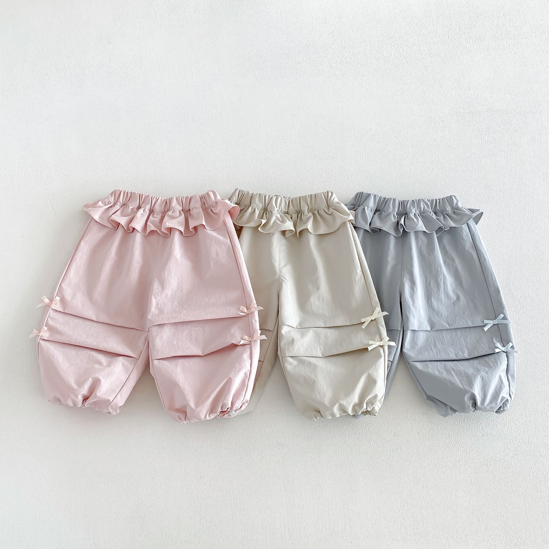 10616748-7.jpg 【80-130】パンツ 女の子 フリル リボン付き 無地 - 画像 (1)