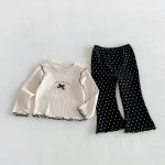 【80-130】トップスorパンツ 女の子 リボン スウィート - 画像 (7)