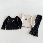 【80-130】トップスorパンツ 女の子 リボン スウィート - 画像 (3)