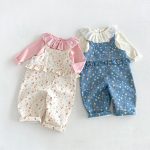 【80-130】トップスorサロペット 女の子 フリル カジュアル