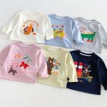 【80-130】長袖Tシャツ キッズ服 カートゥーン プリント - 画像 (4)