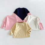 【80-130】長袖Tシャツ 女の子 カートゥーン レイヤード - 画像 (7)