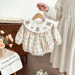 【66-110】ロンパースorワンピース ベビー 花柄 かわいい - 画像 (5)