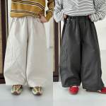 【90-160】パンツ 男の子 ポケット付き 無地 ゆったり