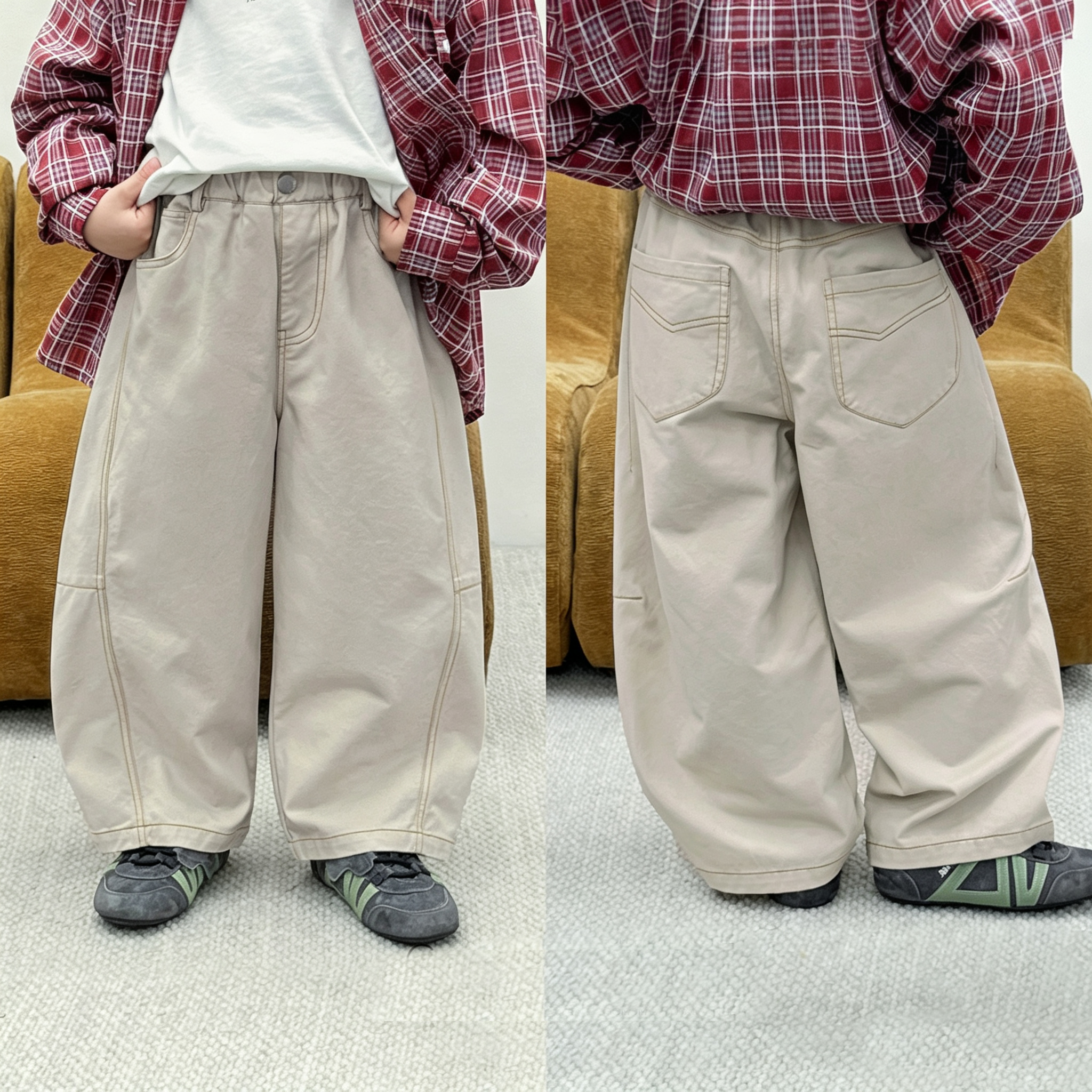 10646460 【90-160】パンツ 男の子 カジュアル ステッチ 柔らかい - 画像 (1)