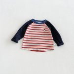 【80-130】長袖Tシャツ 男の子 ラグラン ボーダー柄 - 画像 (10)