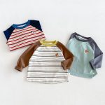 【80-130】長袖Tシャツ 男の子 ラグラン ボーダー柄 - 画像 (6)