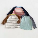 【80-130】長袖Tシャツ 男の子 ラグラン ボーダー柄 - 画像 (7)