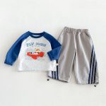 【80-130】トップスorパンツ ベビー カートゥーン お出かけに - 画像 (7)