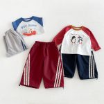 【80-130】トップスorパンツ ベビー カートゥーン お出かけに - 画像 (3)