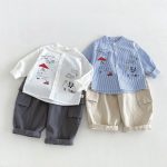 【80-130】シャツorパンツ 男の子 プリント お出かけに