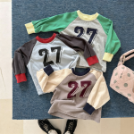 【80-130】長袖Tシャツ 女の子 ラグラン 数字柄 - 画像 (6)