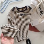 【80-130】長袖Tシャツ 女の子 ボーダー柄 着せやすい - 画像 (10)