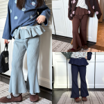 【80-130】パンツ 女の子 フリル ベルボトム レトロ