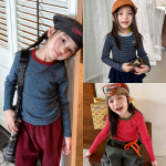 【80-130】長袖Tシャツ 女の子 ボーダー柄 トレンド - 画像 (2)