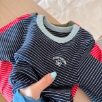 【80-130】長袖Tシャツ 女の子 ボーダー柄 トレンド - 画像 (15)