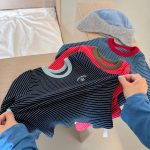【80-130】長袖Tシャツ 女の子 ボーダー柄 トレンド - 画像 (16)
