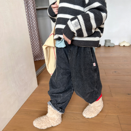 【80-130】パンツ 女の子 デニム 履きやすい