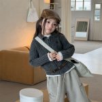 【80-130】セーター 女の子 ファスナー 折り襟 - 画像 (8)