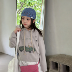【80-130】パーカー 女の子 フード付き プリント - 画像 (3)