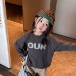 【80-130】長袖Tシャツ 女の子 英字 プリント シンプル - 画像 (4)