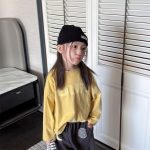 【80-130】長袖Tシャツ 女の子 英字 プリント シンプル - 画像 (7)