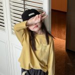 【80-130】長袖Tシャツ 女の子 英字 プリント シンプル - 画像 (8)