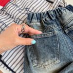 【80-130】パンツ 女の子 デニム ストリート風 - 画像 (8)