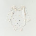 【66-90】ロンパース ベビー フリル 長袖 シンプル - 画像 (6)