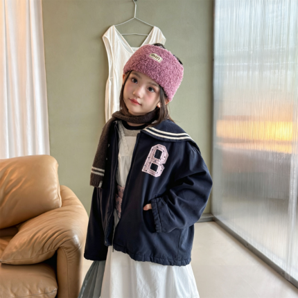 【80-130】アウター 女の子 セーラーカラー かわいい