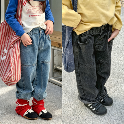 【80-130】パンツ 女の子 デニム トレンド