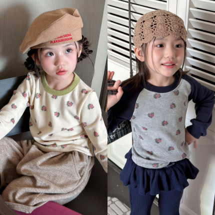 【80-130】長袖Ｔシャツ 女の子 ラグラン 合わせやすい