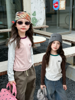 【100-170】長袖Tシャツ 女の子 ストレッチで快適 韓国風