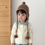 【73-120】セーターorパンツ 男の子 透かし 折り襟 ジャカード - 画像 (6)
