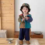 【73-120】アウターorパンツ 男の子 切り替え フード付き おしゃれ - 画像 (3)