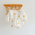 【66-100】ロンパース ベビー デイジー 刺繍 - 画像 (10)