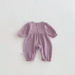 【66-90】カバーオール ベビー レース 刺繍 - 画像 (5)