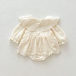 【66-100】ロンパース ベビー レース 刺繡 - 画像 (9)