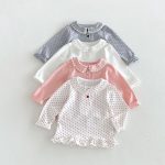 【80-130】長袖トップス 女の子 丸襟 フリル かわいい - 画像 (5)