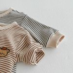 【66-90】カバーオール ベビー くま ボーダー - 画像 (15)