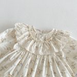 【66-90】ロンパース ベビー 韓国風 プリンセス 小花柄 - 画像 (8)