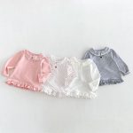 【80-130】長袖トップス 女の子 丸襟 フリル かわいい - 画像 (3)