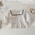【66-90】セットアップ ベビー 大きな丸襟 レトロ - 画像 (8)
