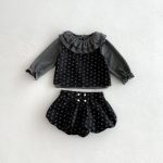 【66-100】セットアップ ベビー 花柄キャミ 丸襟 3点セット - 画像 (9)