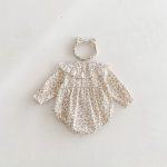 【66-90】ロンパース ベビー 韓国風 小花柄 - 画像 (4)