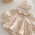 【66-90】ロンパース ベビー 小花柄 シンプル - 画像 (7)