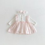 【66-90】ロンパースワンピ ベビー リボン チュール - 画像 (14)