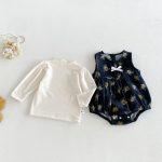 【66-90】ロンパース ベビー 小花柄 セットアップ - 画像 (6)