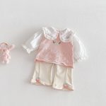 【73-120】トップスorパンツ ベビー どうぶつ刺繍 ニット - 画像 (13)