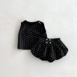 【66-100】セットアップ ベビー 花柄キャミ 丸襟 3点セット - 画像 (11)